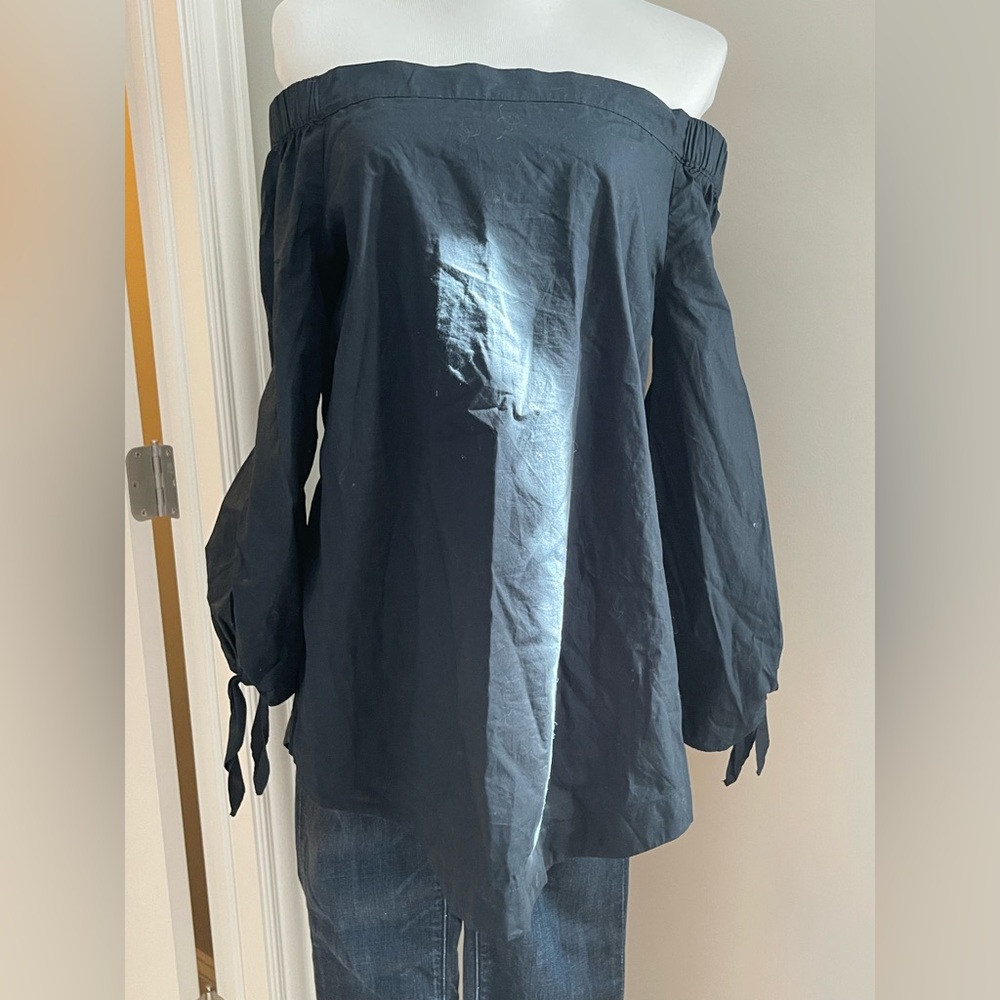 Free People Black Off-Shoulder Top